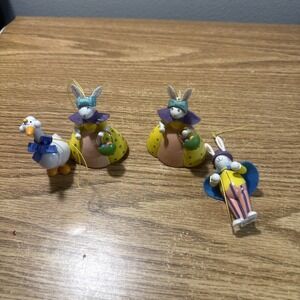 Easter Bunny girl woman dress vintage variety mini ornament Xmas Or‎ Easter Deco